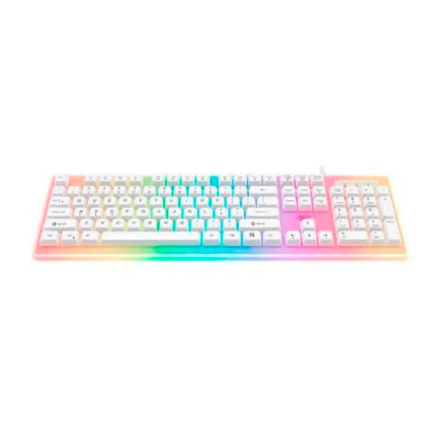 Teclado gaming Havit KB876L-WH - Retroiluminado LED Blanco