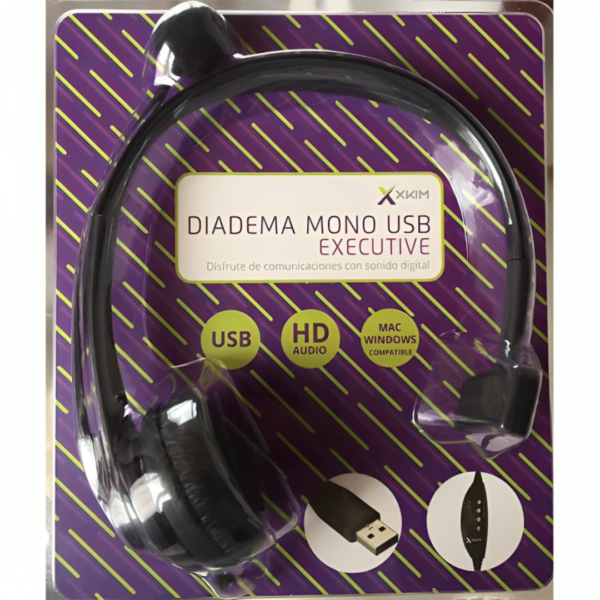 Diadema USB X-KIM HF-400 Executive – Micrófono y Comodidad