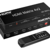 Splitters HDMI 4x2 Matriz 4K 60Hz con Audio Óptico IR