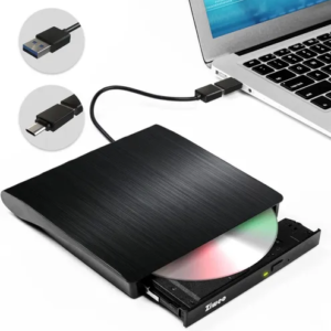 Unidad de DVD Externa 3.0 + Tipo C – Transferencia Rápida de Datos