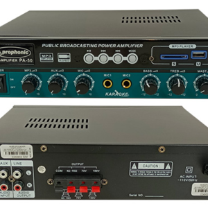 Amplificador Prophonic PA-50 2 Zonas 80W Sonido Ambiental