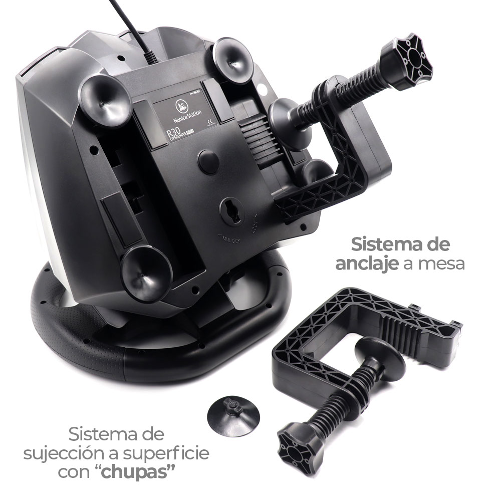 Timón de Carreras Multiconsolas R30 Pro - Volante de Juego Profesional