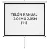 Telón Manual para Proyector 2.05×2.05m Formato 1:1