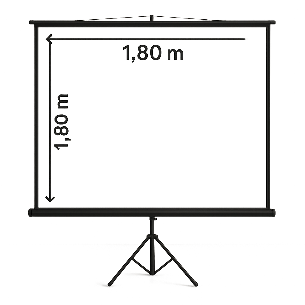 Telón con Trípode 1.80×1.80 m Telón con Trípode 1.80×1.80 m