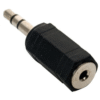 Conector Unión Plug 3.5mm Macho a Plug 2.5mm Hembra