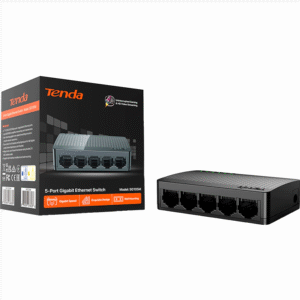 Switch 5‑Port Gigabit Tenda SG105M compacto y silencioso
