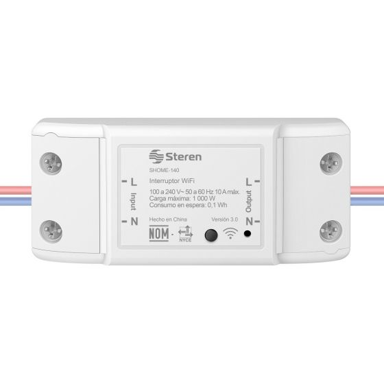 Interruptor SHOME-140 Steren WiFi para Control Remoto de Encendido/Apagado