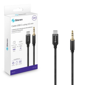 Adaptador Tipo C Macho a Jack 3.5mm Audio Alta Fidelidad Adaptador Tipo C Macho a Jack 3.5mm Audio Alta Fidelidad
