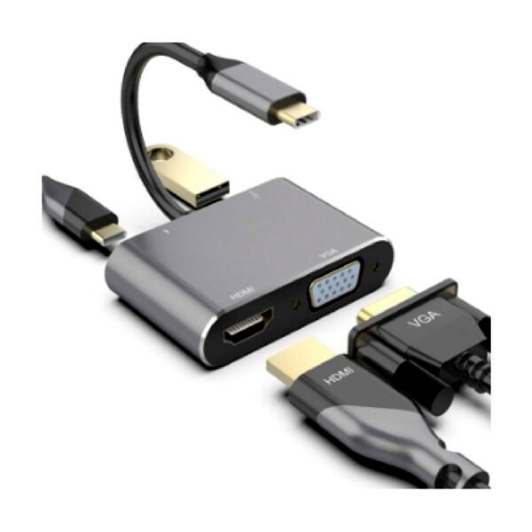 Cable convertidor Tipo C a HDMI+VGA+USB 3.0+USB Tipo C-1-tecnonacho
