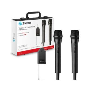 Sistema de Micrófono Inalámbrico Doble Steren MIC-288