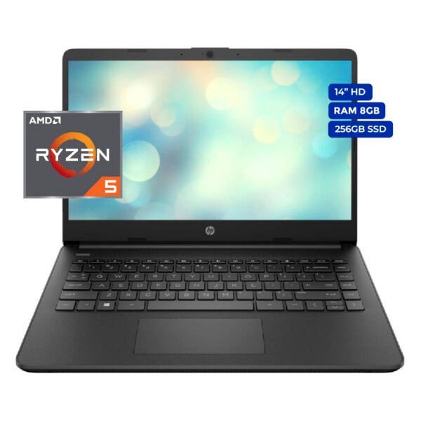 Laptop HP de 14" Ram 8GB-SSD-256GB-Ryzen5-tecnonacho