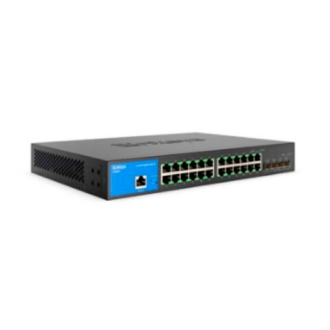 Switch Gigabit LINKSYS 24 Puertos Administrado con 4 Enlaces SFP+ 10G - Modelo LGS328C