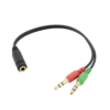 Adaptador Audio 3.5mm Hembra a Doble Plug 3.5mm