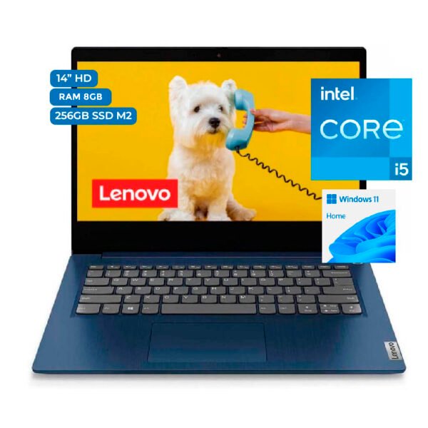 Laptop Lenovo de 14" HD Intel Core i5 de 11va Ram 4GB SSD M2 256GB Windows 11 H-tecnonacho
