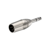 Adaptador Roxtone RA3XMJM Plug 6.3mm a XLR Macho Profesional