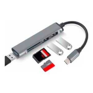 "Hub USB 3.0 Tipo C 3 Puertos + Lector de Memoria MICROSD/SD"
