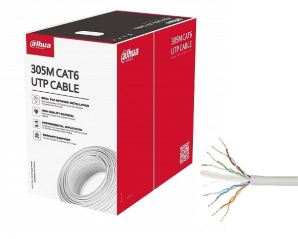 Cable UTP Dahua CAT6 305m 100% Cobre - Alta Velocidad