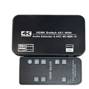 Switch HDMI 4x1 Activo 4K con Discriminador de Audio Plug 3