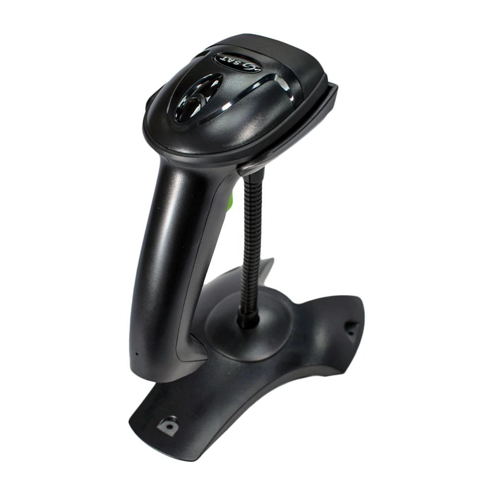 Scanner de códigos de barras SAT LD101R Plus con protección IP65 y lectura rápida de códigos 1D.
