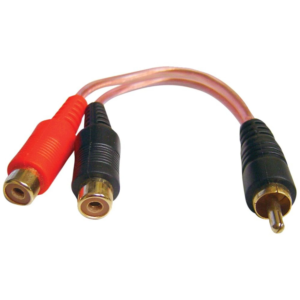 Conector Unión RCA 1 por 2 un Macho Dos Hembra
