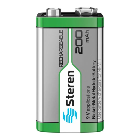 BATERIA STEREN RECARGABLE 9V NIMH 200MAH