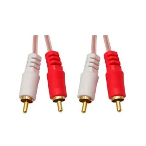 Cable RCA 2x2 1.8M SOLIDVIEW con conectores chapados en oro y cable flexible.