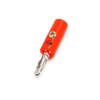 Conector Banana Macho Rojo 4mm para Audio y Pruebas