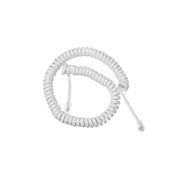 Cable Telefónico Espiral 3M Blanco con Conectores RJ11