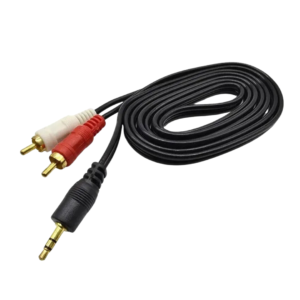 Cable RCA 2x1 de 2m - Conectores Dorados para Audio de Alta Calidad