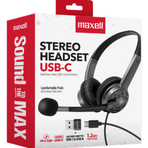 Diadema con Micrófono Maxell HS-HMIC USB-C con Adaptador