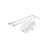 CARGADOR BELKIN PARA PARED 1 PUERTO TIPO C + CABLE LIGHTNING USB TIPO C 30W