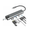 Tarjeta de Red Tipo C LAN con 2 Puertos USB 3.0 + HDMI + 2 Puertos Tipo C + Lector Micro SD y SD + RJ45