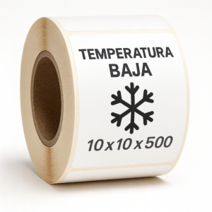 ROLLO DE STICKER 10X10 POR 500 PARA CLIMA FRIO