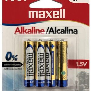 Batería Maxell Alcalina AAA LR03 - Pack de 24 Unidades