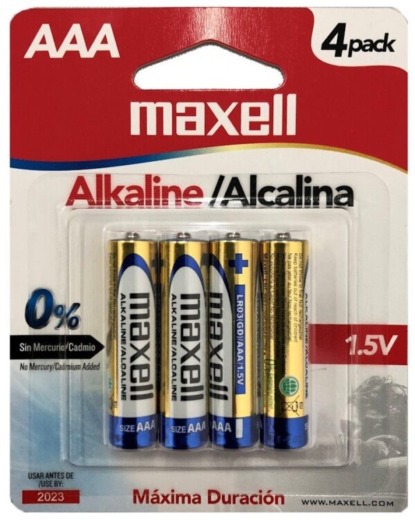 BATERIA MAXELL ALCALINA AAA LR03