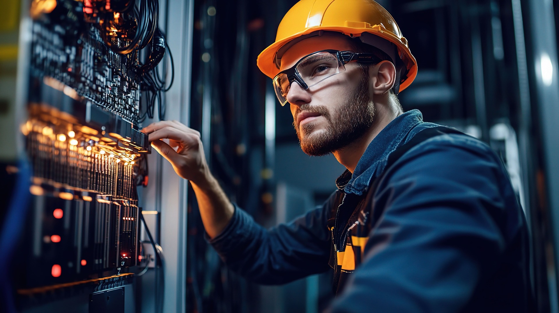 Técnico instalando y configurando redes de conectividad para empresas - Servicios profesionales de TecnoNacho