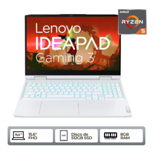 Portátil Lenovo IdeaPad Gaming 3 Ryzen 5 RTX 3050 SSD 512GB