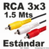 CABLE RCA 3X3 1.8M de alta calidad