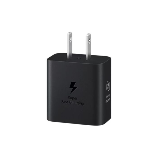 Samsung 25W PD Power Adaptador USB-C – Cargador Rápido en Negro