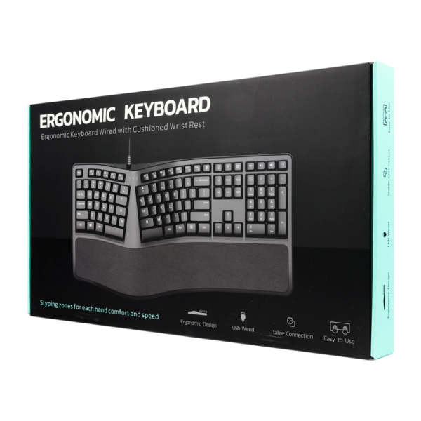 TECLADO USB ERGONOMICO