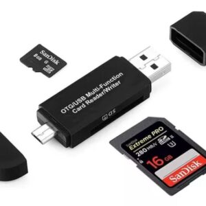 LECTOR DE MEMORIA  USB TIPO C  CON PUERTO MICROSD Y SD