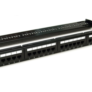 Riel Patch Panel 24 Puertos UTP – Gestión Eficiente de Redes