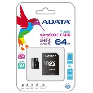 Memoria MicroSD ADATA 64GB UHS-I Clase 10 V10 A1