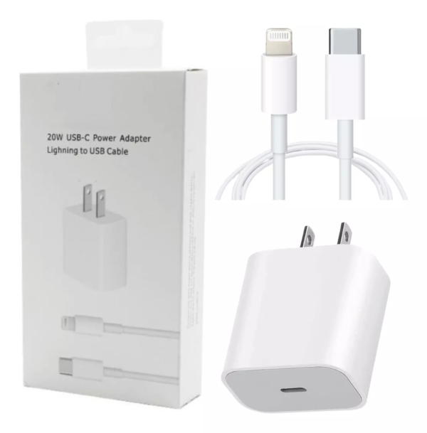 Cargador Rápido 30W para iPhone con USB-C PD y QC 3.0