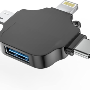 Conector OTG 3 en 1 USB 3.0 a MicroUSB, iPhone y Tipo C