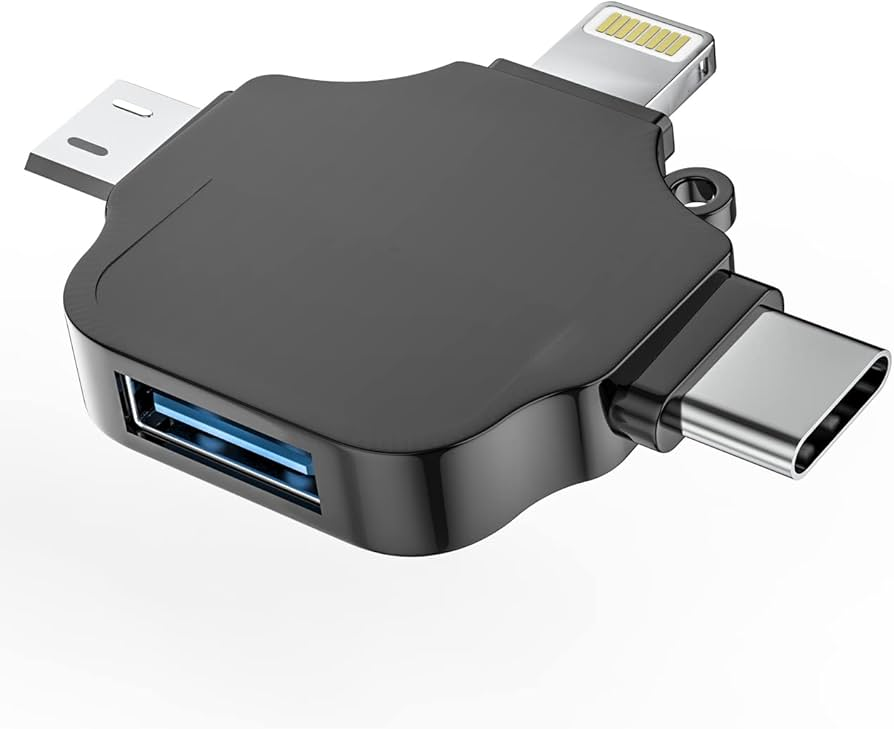 Conector OTG 3 en 1 USB 3.0 a MicroUSB, iPhone y Tipo C