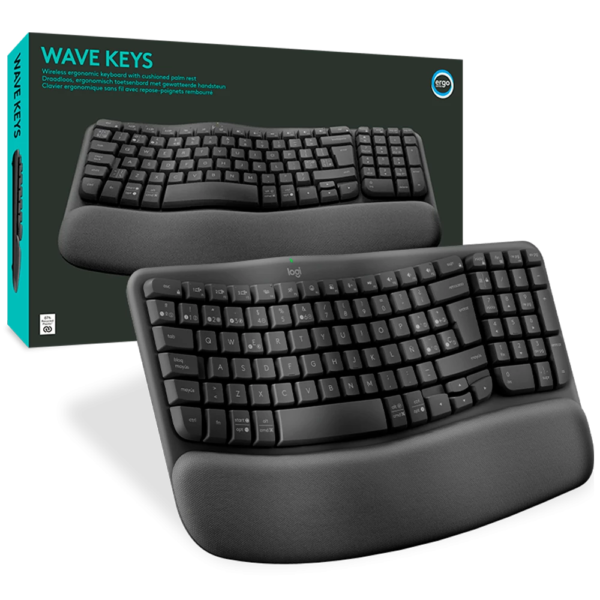 Teclado Bluetooth Logitech Wave Keys Ergonómico