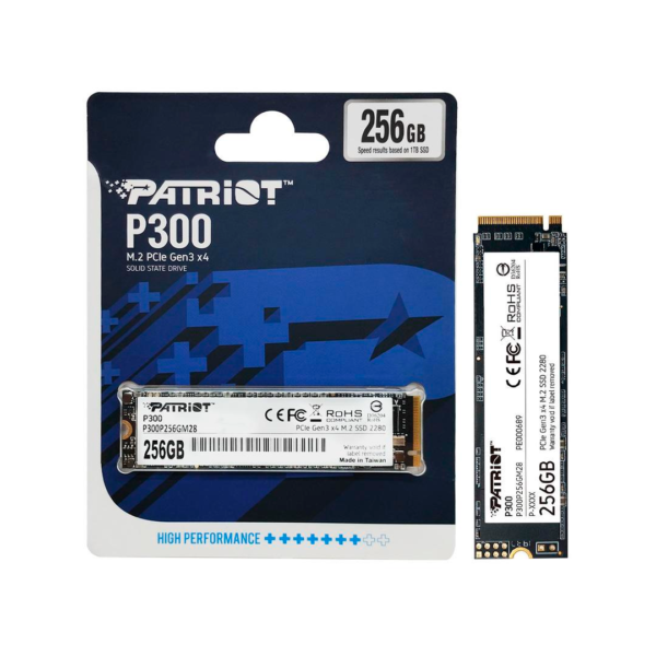 Disco SSD Patriot P300 M.2 NVMe 256GB PCIe Gen3x4 2280 Ultra Rápido