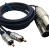 Cable de Audio 2XLR a 2RCA de 1 Metro - Conexión Profesional Estéreo