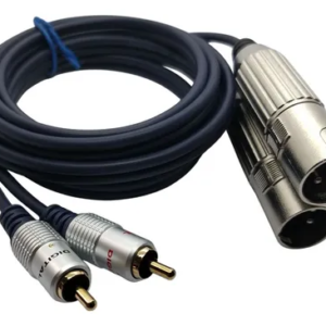 Cable de Audio 2XLR a 2RCA de 1 Metro - Conexión Profesional Estéreo